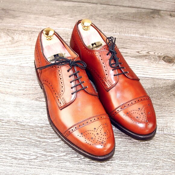 * NEW * $395 Allen Edmonds SANFORD 8 D Bourbon * add $15 new Cedar Trees - Picture 9 of 13
